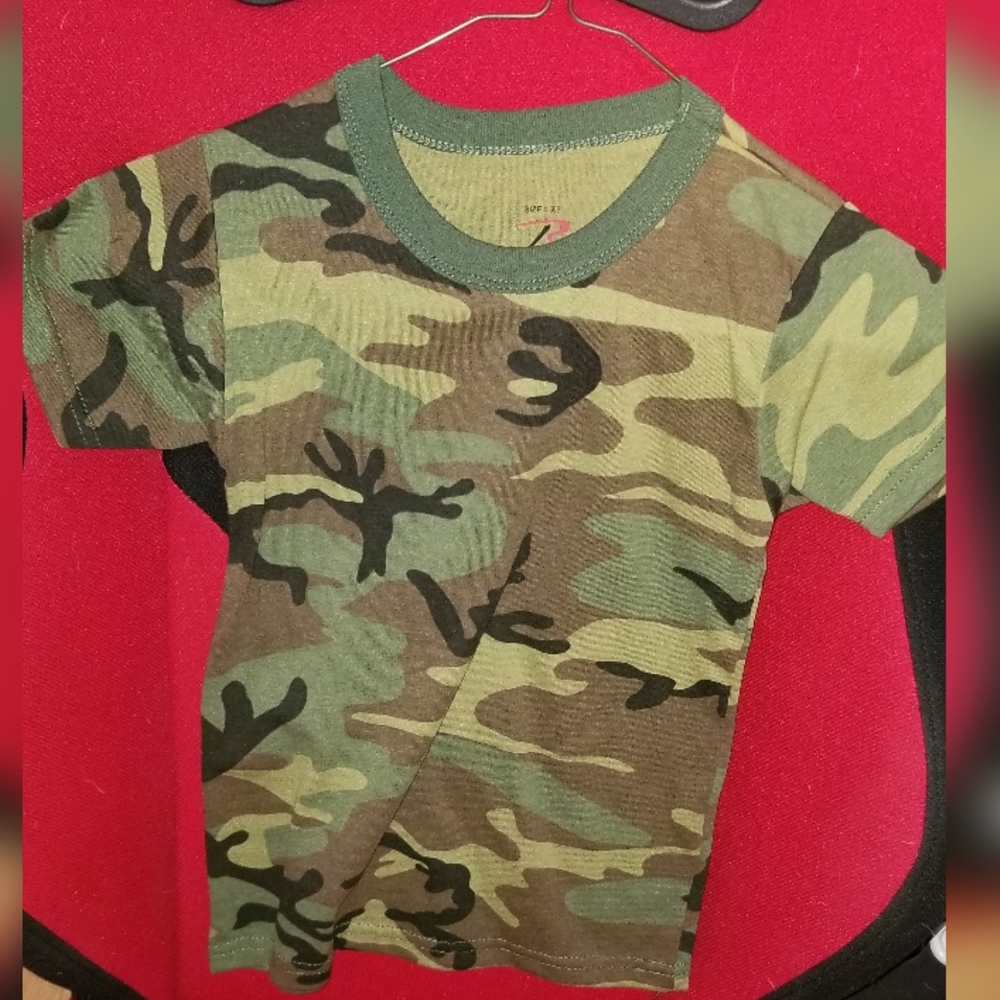Rothco Green Camo Kids XS Short Sleeve Shirt New